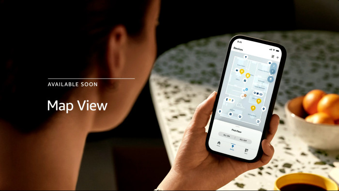 Map View zeigt Smart-Home-Geräte in einer Kartenansicht (Bild: Amazon/Screenshot: Golem.de)